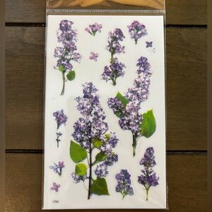Lilac Pressed Flower Stickers
